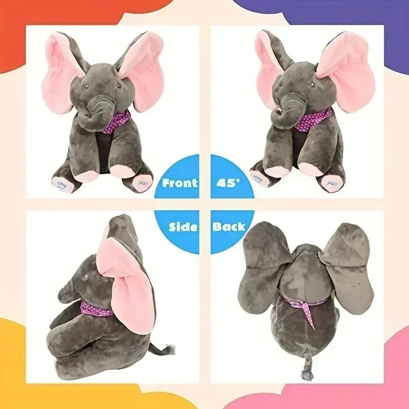 Animated Elephant Toys Plush Singing^ Elephant with Ears Moving Electric Plush Toy Cute Elephant Stuffed Animal Toy for BabyGift