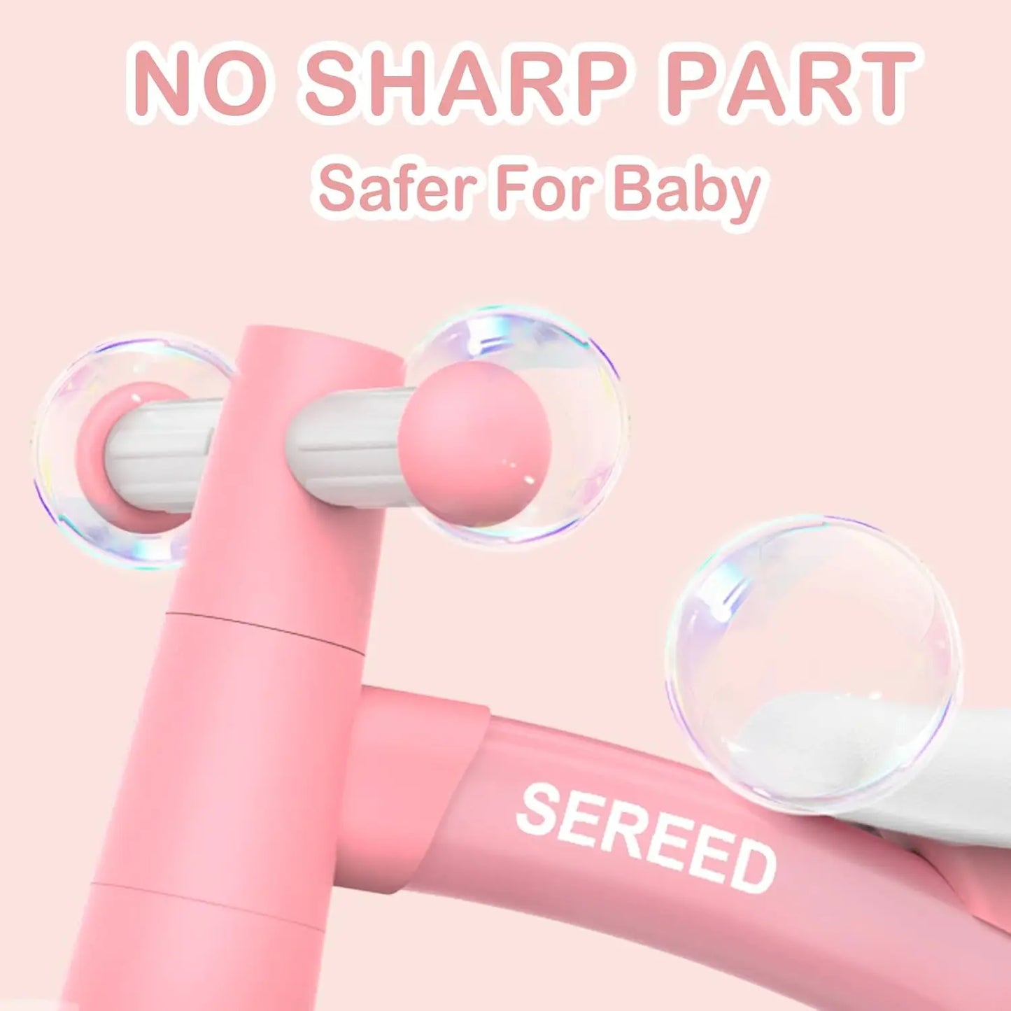 Colorful Lighting Baby Balance Bike, Toys for 1 Year Old Boys Girls, 12-24 Month Toddler Balance Bike with 4 Silence Wheels, Fir