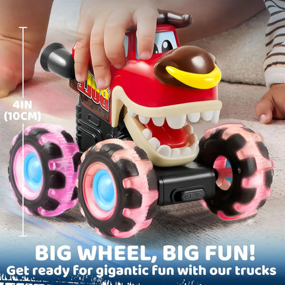 New kid's rC press illuminated toy car Monster Truck Destruction  Inertial sliding light Anti fall and impact resistant kid gift