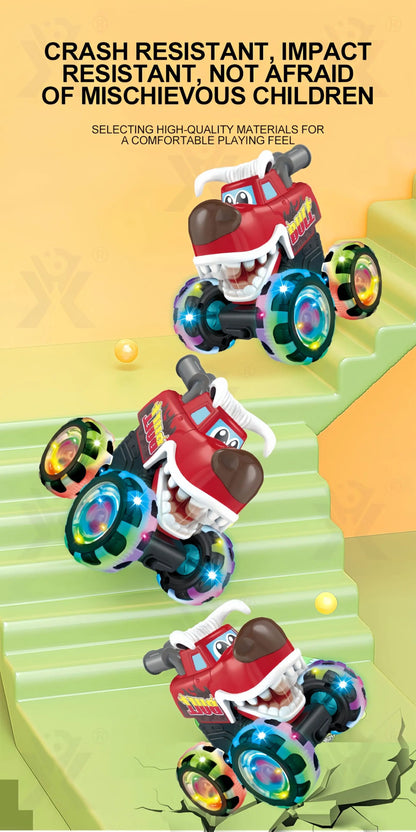New kid's rC press illuminated toy car Monster Truck Destruction  Inertial sliding light Anti fall and impact resistant kid gift