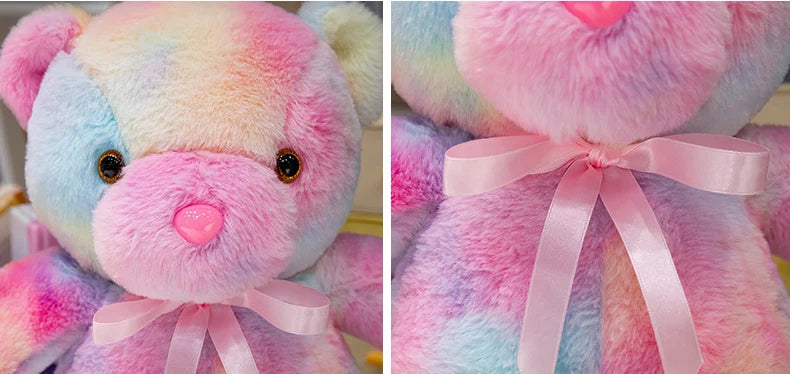 Cute Colorful Glowing Bear Plush Toy Luminous Creative Light Up LED Teddy Bear Xmas Gift Kids Birthday Gift