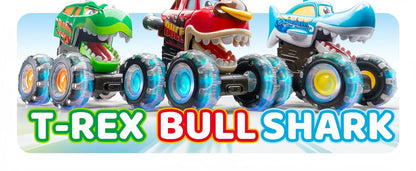 New kid's rC press illuminated toy car Monster Truck Destruction  Inertial sliding light Anti fall and impact resistant kid gift