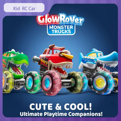 New kid's rC press illuminated toy car Monster Truck Destruction  Inertial sliding light Anti fall and impact resistant kid gift