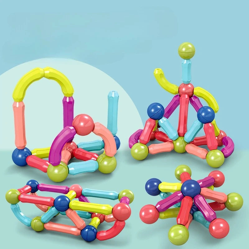 Hundred variations of magnetic rods early education building blocks assembly children's intellectual development assembled toys