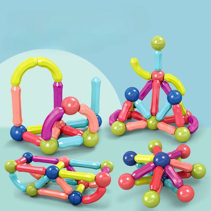 Hundred variations of magnetic rods early education building blocks assembly children's intellectual development assembled toys