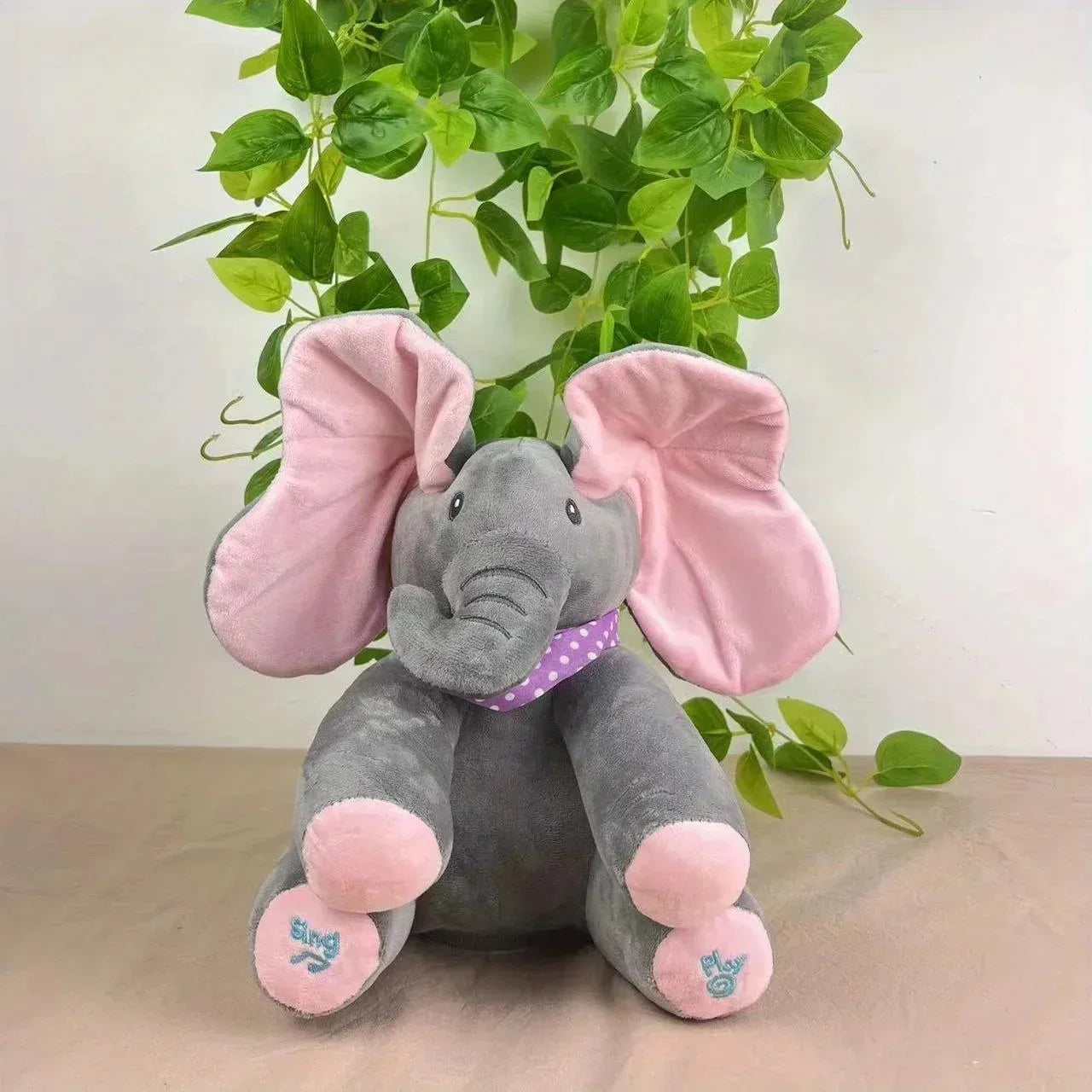 Animated Elephant Toys Plush Singing^ Elephant with Ears Moving Electric Plush Toy Cute Elephant Stuffed Animal Toy for BabyGift