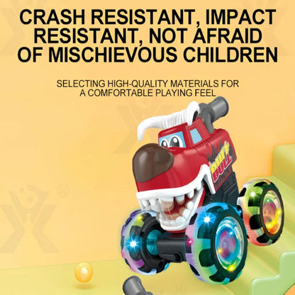 New kid's rC press illuminated toy car Monster Truck Destruction  Inertial sliding light Anti fall and impact resistant kid gift