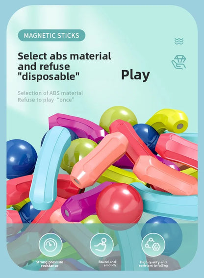 Hundred variations of magnetic rods early education building blocks assembly children's intellectual development assembled toys