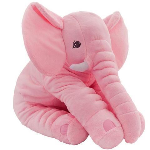 soft pink plush elephant for baby